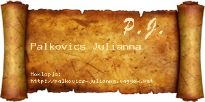 Palkovics Julianna névjegykártya
