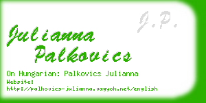 julianna palkovics business card